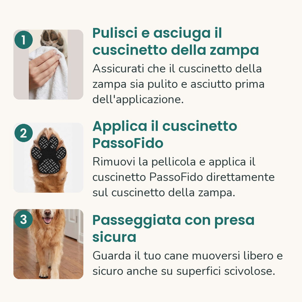 Come applicare i cuscinetti PassoFido in tre passaggi